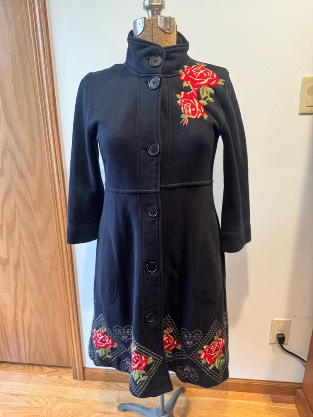 Floral embroidered coat from Johnny Was.